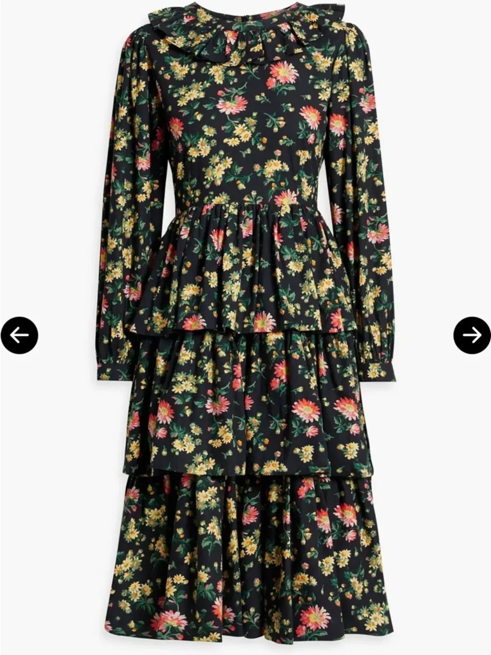 Batsheva x Laura Ashley Welsh Printed Cotton Floral dress size 2 - Picture 3 of 4
